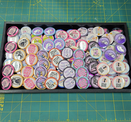 Magnets (1.5"), 100 pieces (4 Each of 25 Designs)