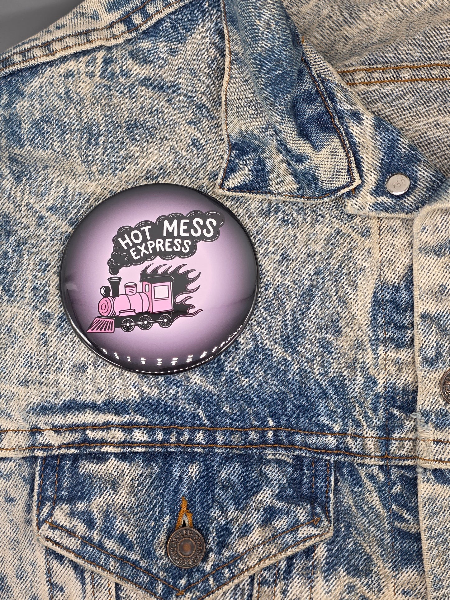 Big Pin! Hot Mess Express - 3.5" Jumbo Button