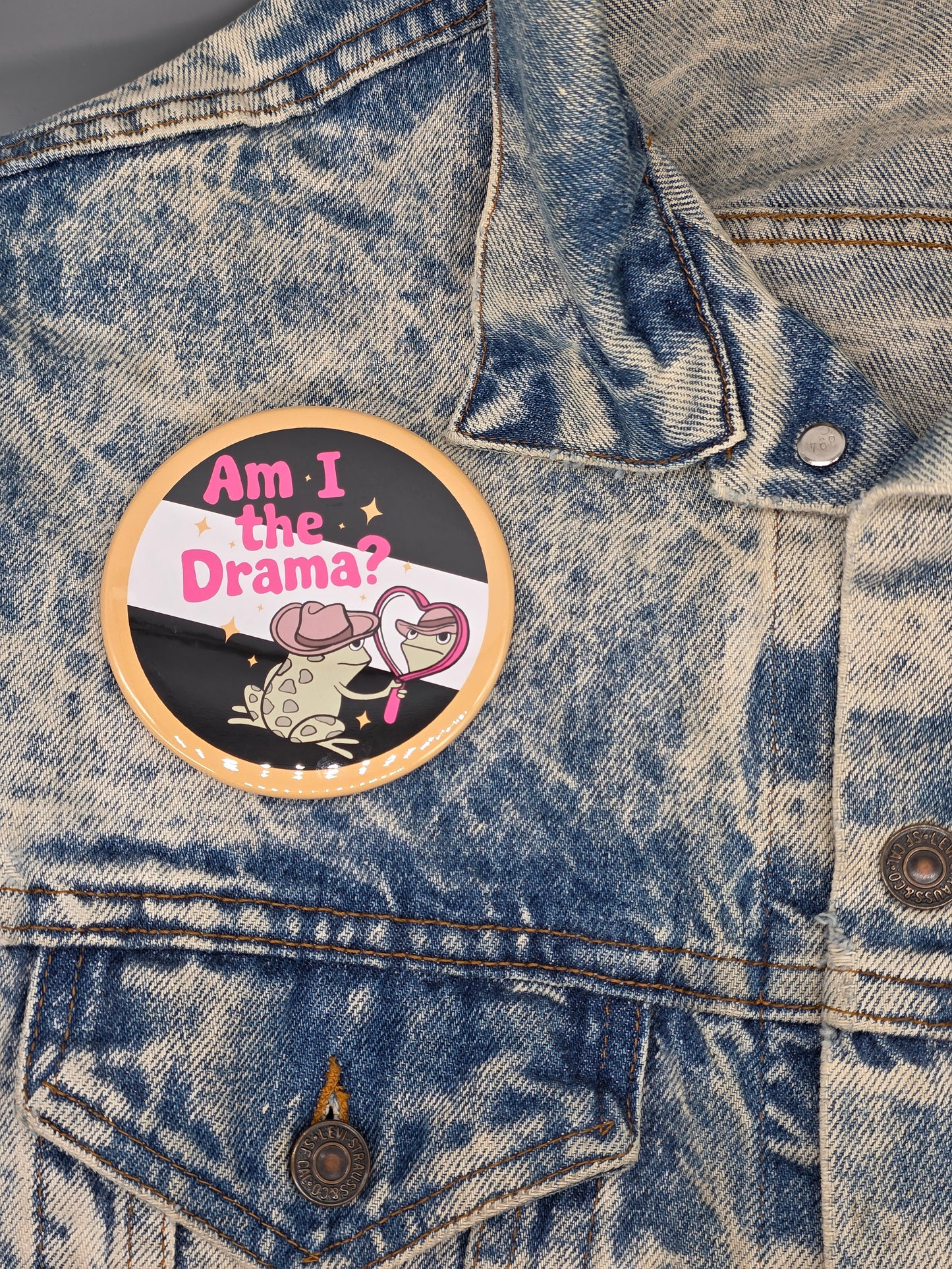 Big Pin! Am I the Drama? - 3.5" Jumbo Button