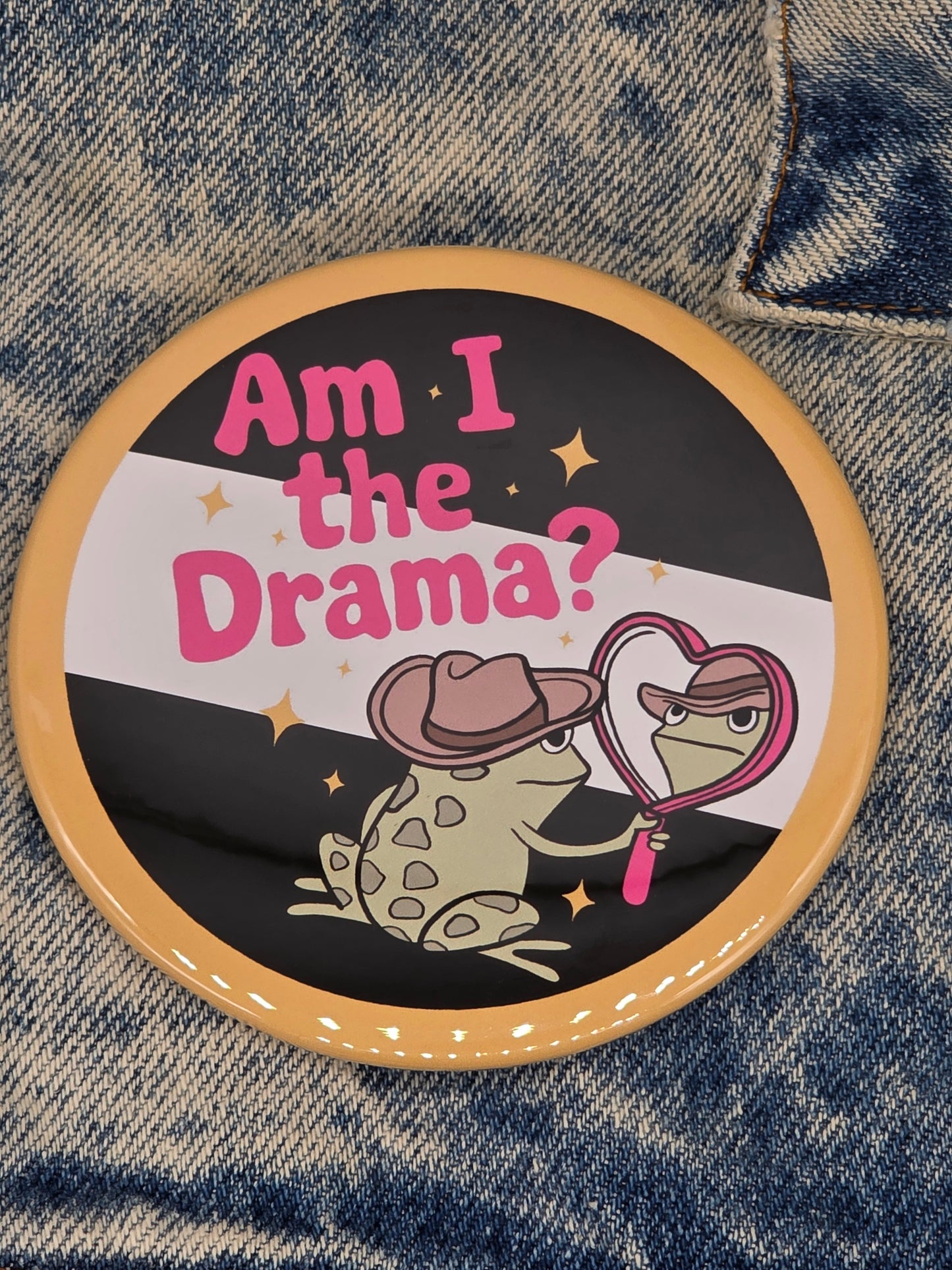 Big Pin! Am I the Drama? - 3.5" Jumbo Button