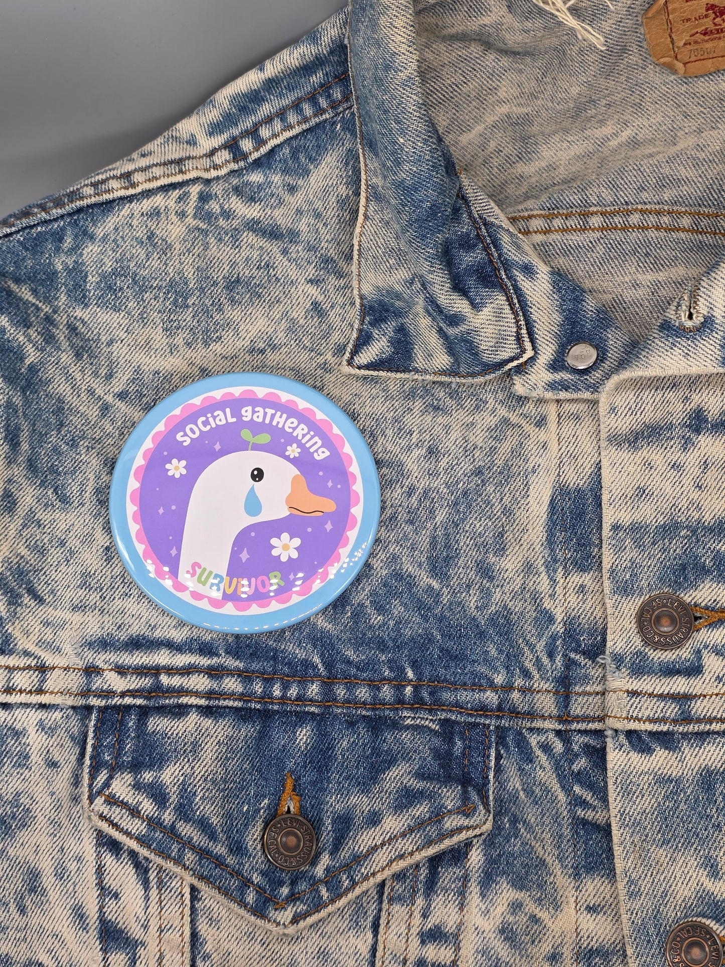 Big Pin! Introvert Goose - 3.5" Jumbo Button