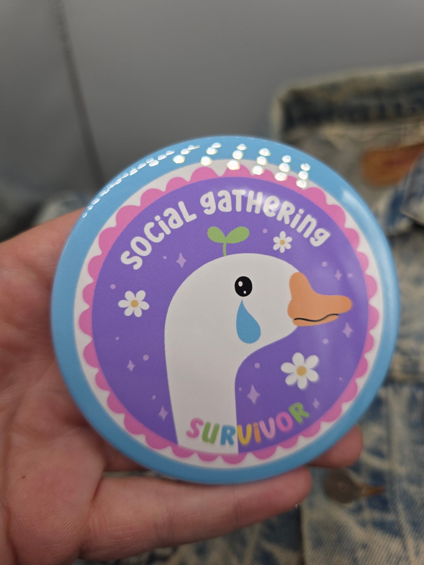 Big Pin! Introvert Goose - 3.5" Jumbo Button