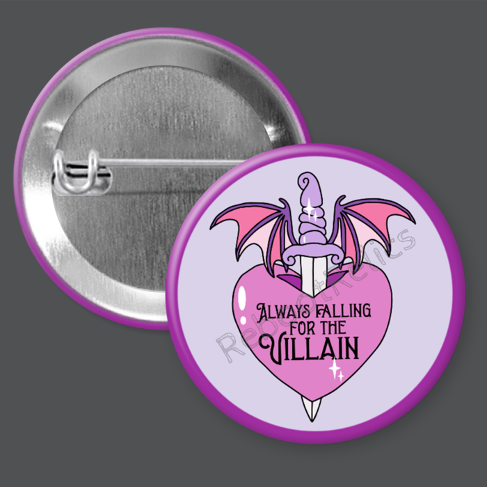 Villain|Romantasy Book Club|Pin or Magnet (1.5"-2.25")