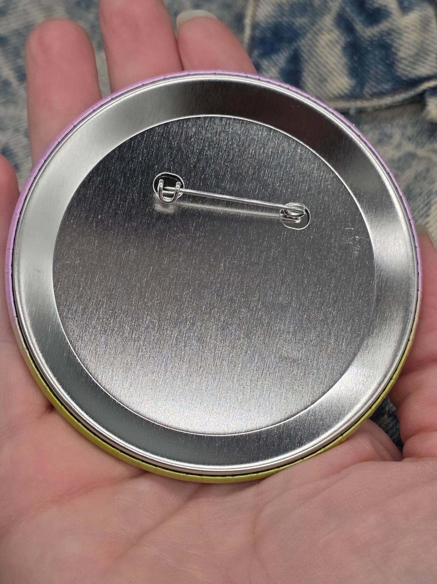 Big Pin! Silently Screaming Inside: Cute - 3.5" Jumbo Button