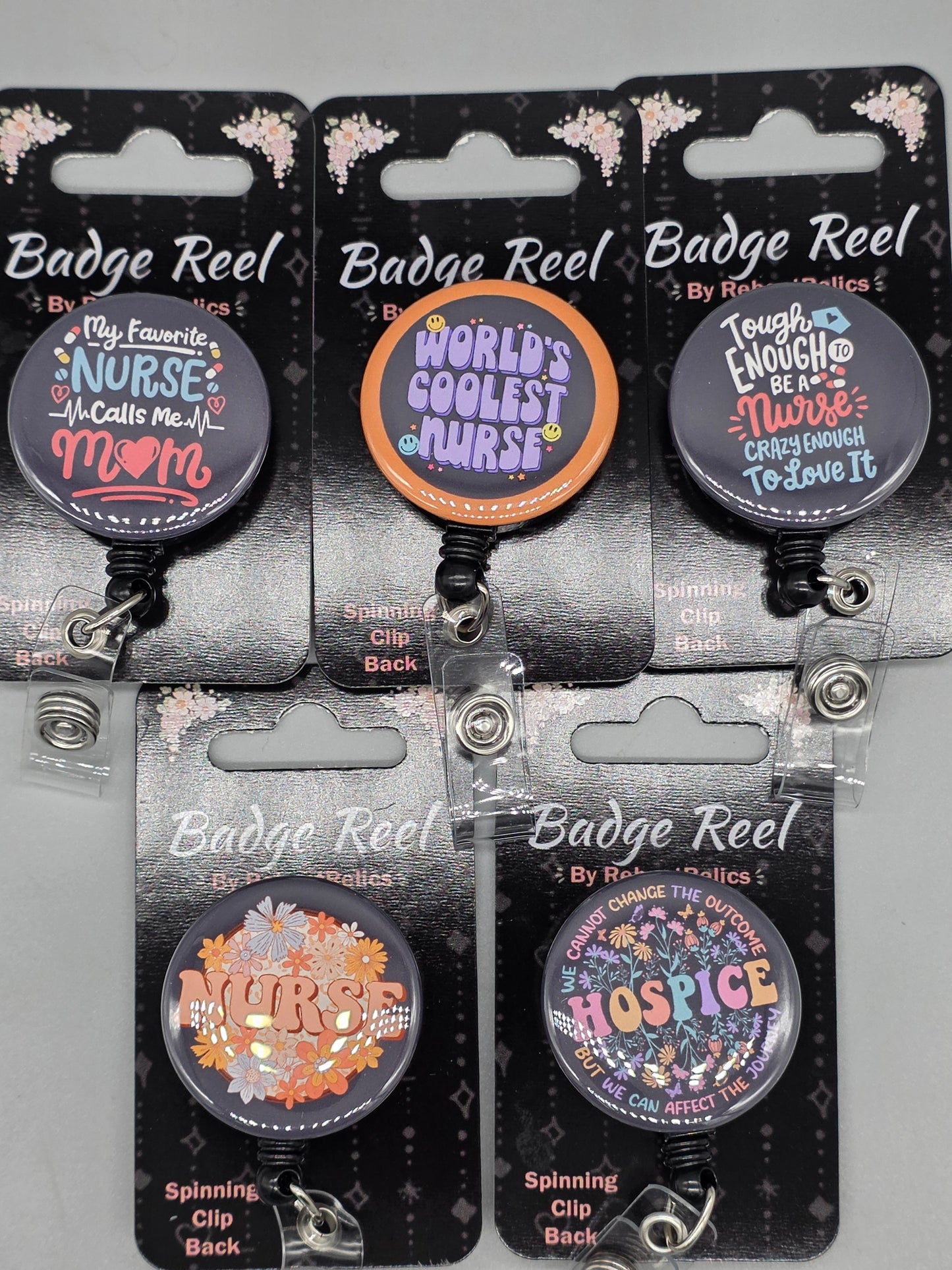 Badge Reels for Nurses (29 Piece Bundle, 1.5") - Retractable Swivel Back Alligator Clip