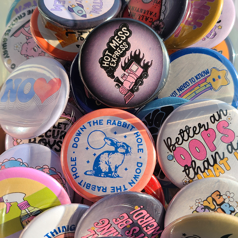 Antisocial Butterfly - Introverts - 1.5" or 2.25", Pin or Magnet